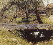 Isaac Levitan Little Bridge,Village of Savinskaya,Study oil painting reproduction